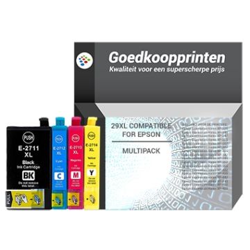 Epson 27XL / T2715 inkt cartridge Set (4-Multipack) - Huismerk Epson 27XL / T2715 inkt cartridge Set (4-Multipack) - Huismerk